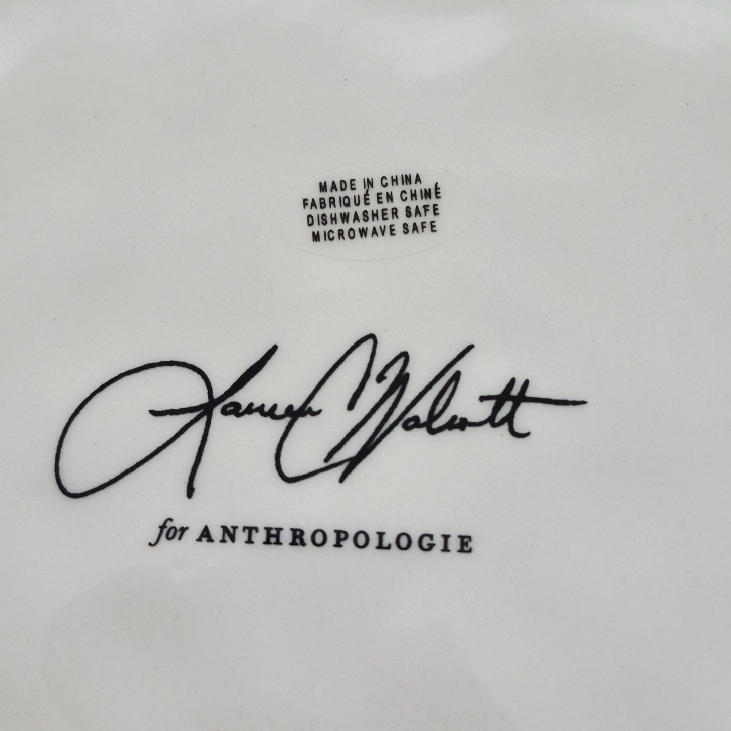 Anthropologie "Winter Fauna" Rabbit Salad Plate, Discontinued