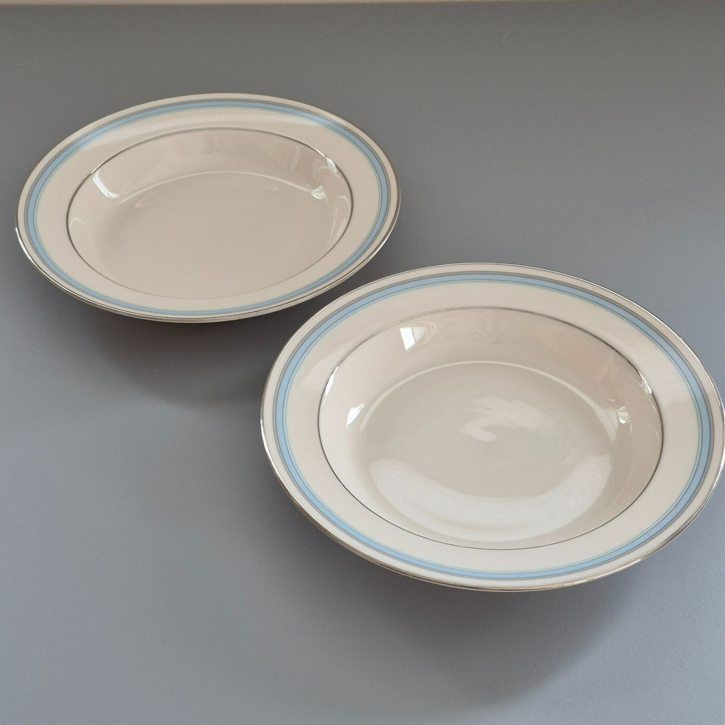 Lenox "Bradford" Rimmed Soup Bowl Set of 2, c.1980s USA