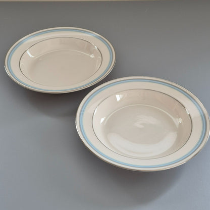 Lenox "Bradford" Rimmed Soup Bowl Set of 2, c.1980s USA
