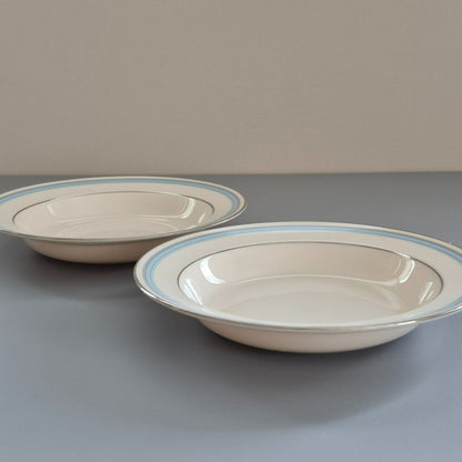 Lenox "Bradford" Rimmed Soup Bowl Set of 2, c.1980s USA