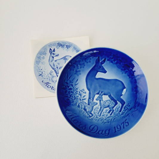 Vintage Bing & Grondahl Mothers Day 1975 Mors Dags Deer Plate Made in Denmark