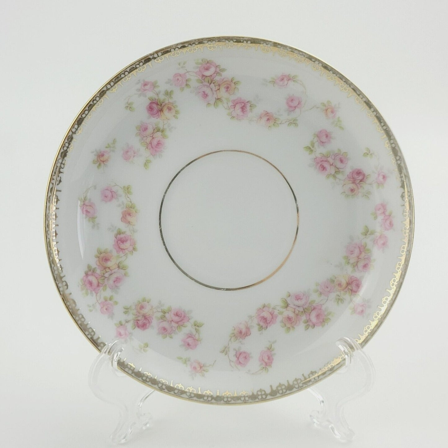 Royal Bayreuth Bridal Rose Saucer Set of 4, Made in Germany