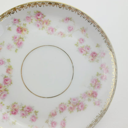 Royal Bayreuth Bridal Rose Saucer Set of 4, Made in Germany