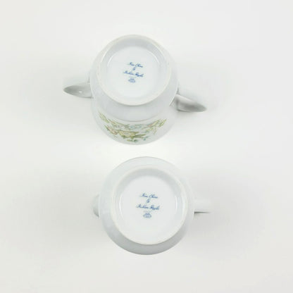 Vintage Shabby Chic Floral Creamer & Sugar Bowl, Pastel Floral Pattern, Made in Japan by Fashion Royale, Ashley Pattern