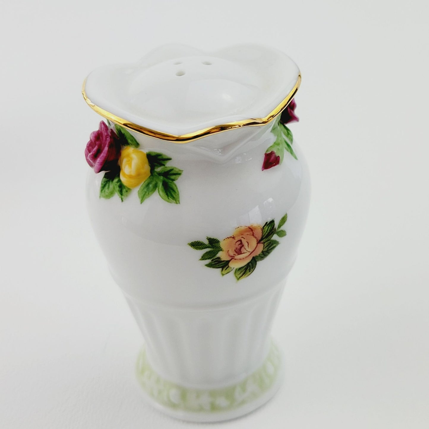 Royal Albert Old County Roses Salt, Pepper & Tray Set