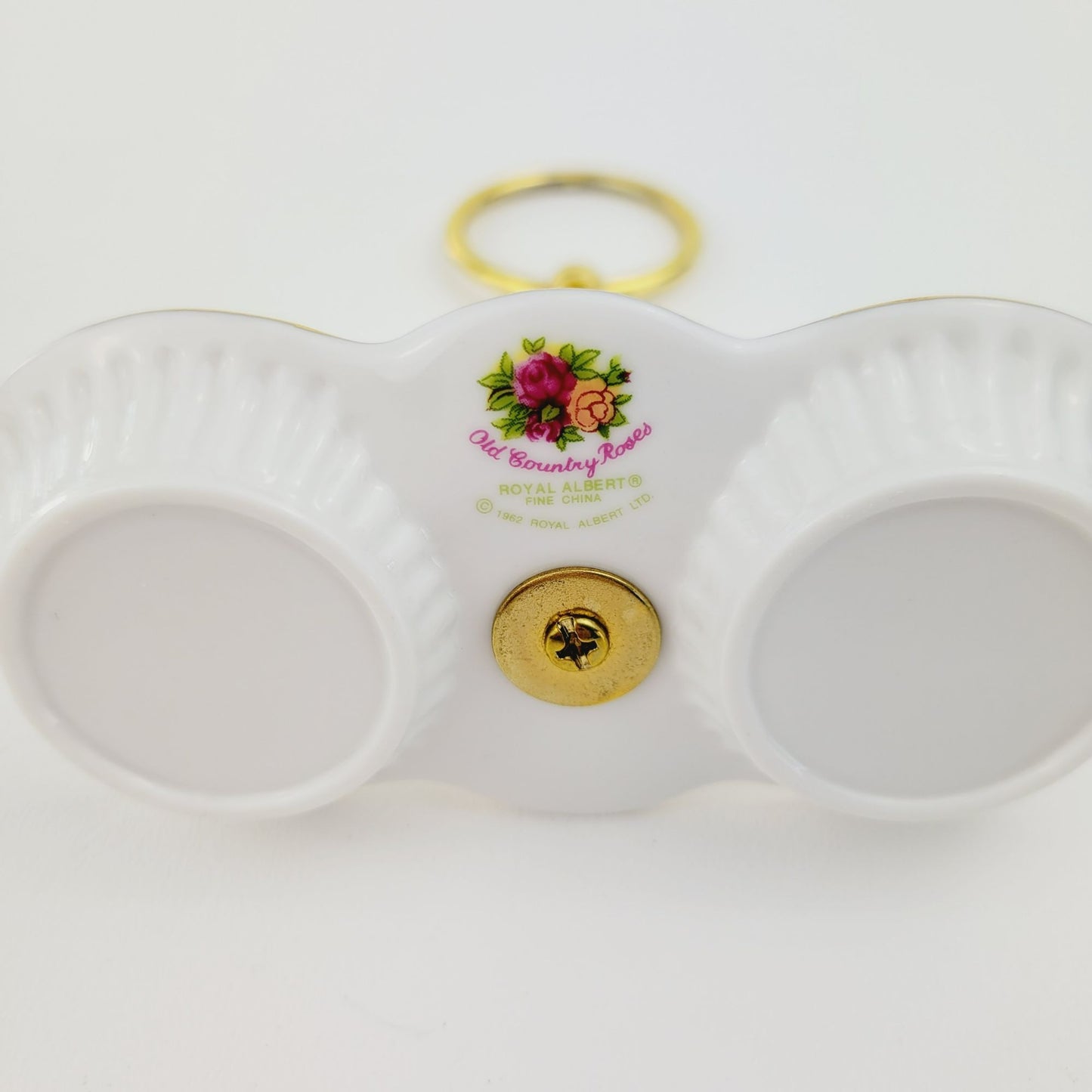 Royal Albert Old County Roses Salt, Pepper & Tray Set