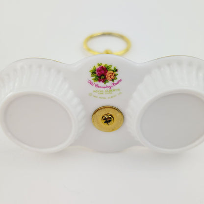 Royal Albert Old County Roses Salt, Pepper & Tray Set