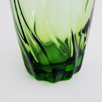 Anchor Hocking Central Park Ivy Green Tumbler Glass Set, of 2, USA Made