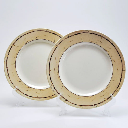Wedgwood Amway Knotted Raffia Dinner Plate, Set of 2, c1998 England