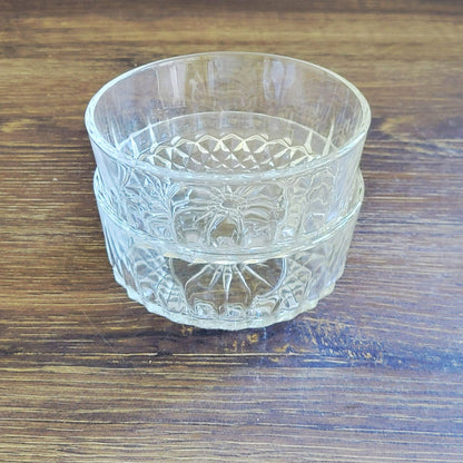 Arcoroc France Clear Starburst Dessert Bowl, Set of 2