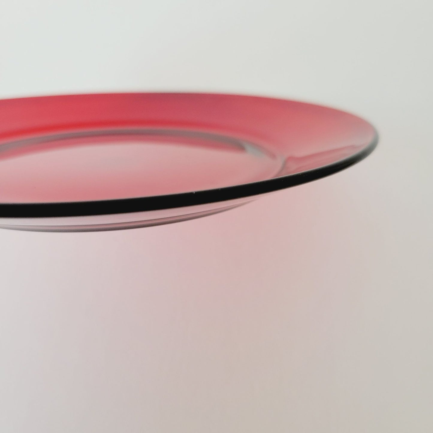 Arcoroc Cocoon Ruby Red Smooth Glass Salad Plate, Made in France