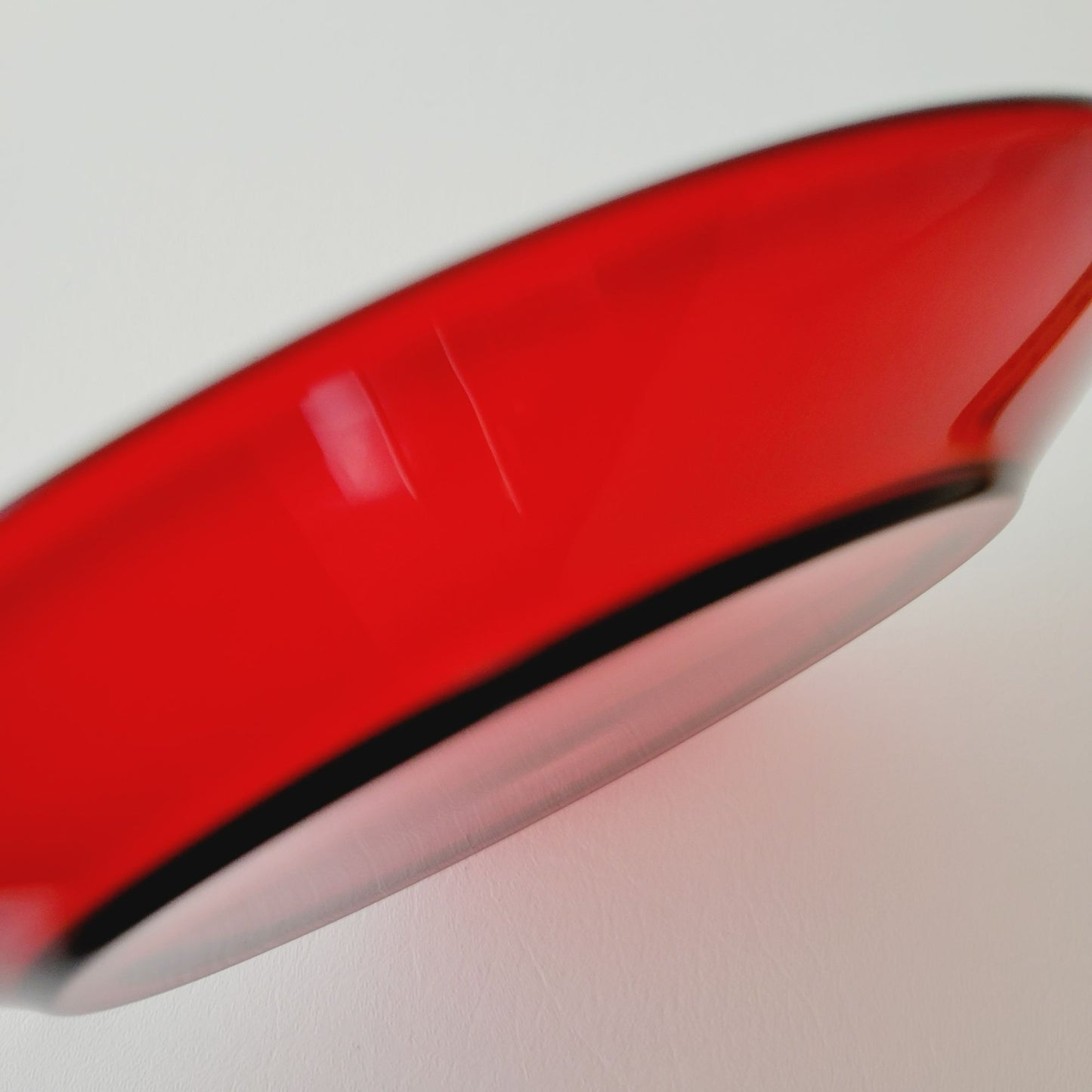 Arcoroc Cocoon Ruby Red Smooth Glass Salad Plate, Made in France