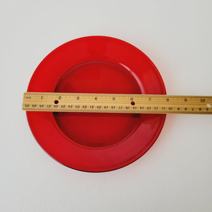 Arcoroc Cocoon Ruby Red Smooth Glass Salad Plate, Made in France