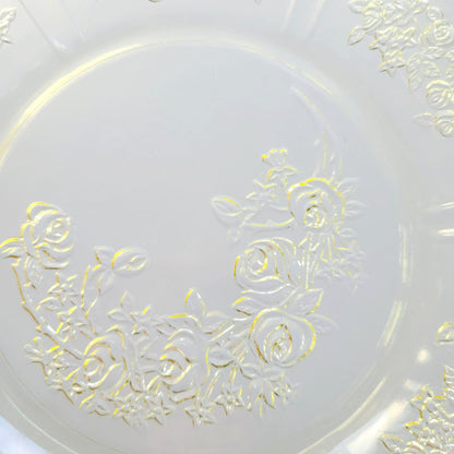 Federal Glass Sharon Bread Plate Set of 2, c.1930s USA
