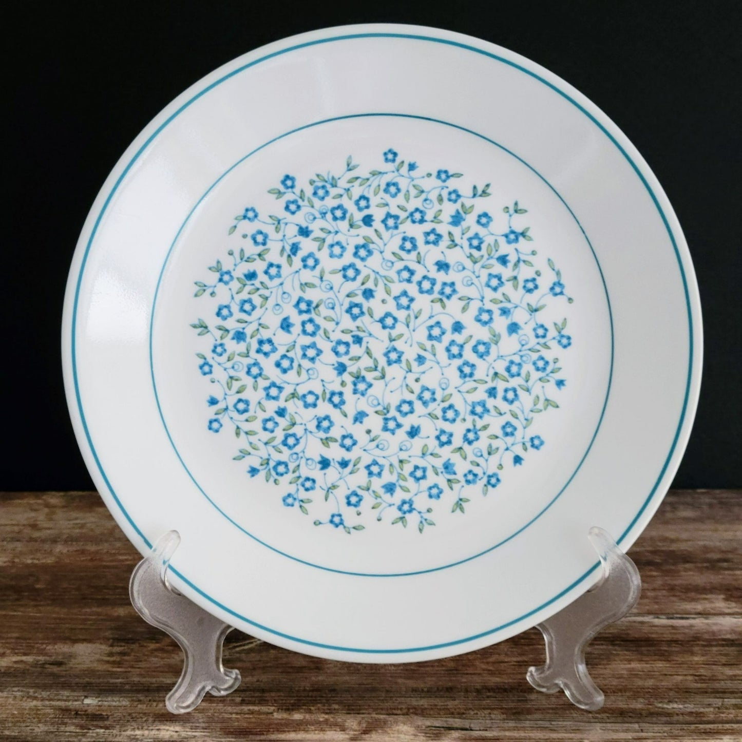 Corelle Blue Heather Dinner Plate Set of 2, USA Made c.1977-81