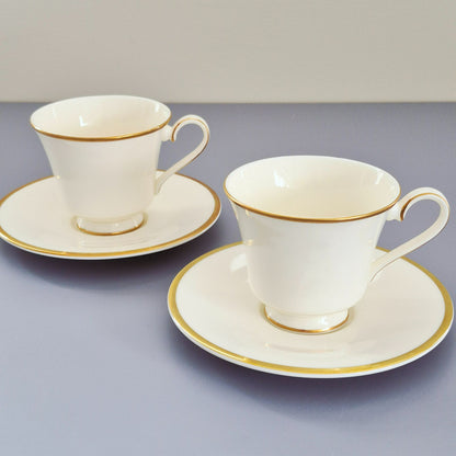 Royal Doulton "Heather" Teacup & Saucer, 2 Sets, c.1984-98 England