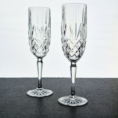 Cristal D'Arques "Provence" Crystal Fluted Champagne Set, Made in France