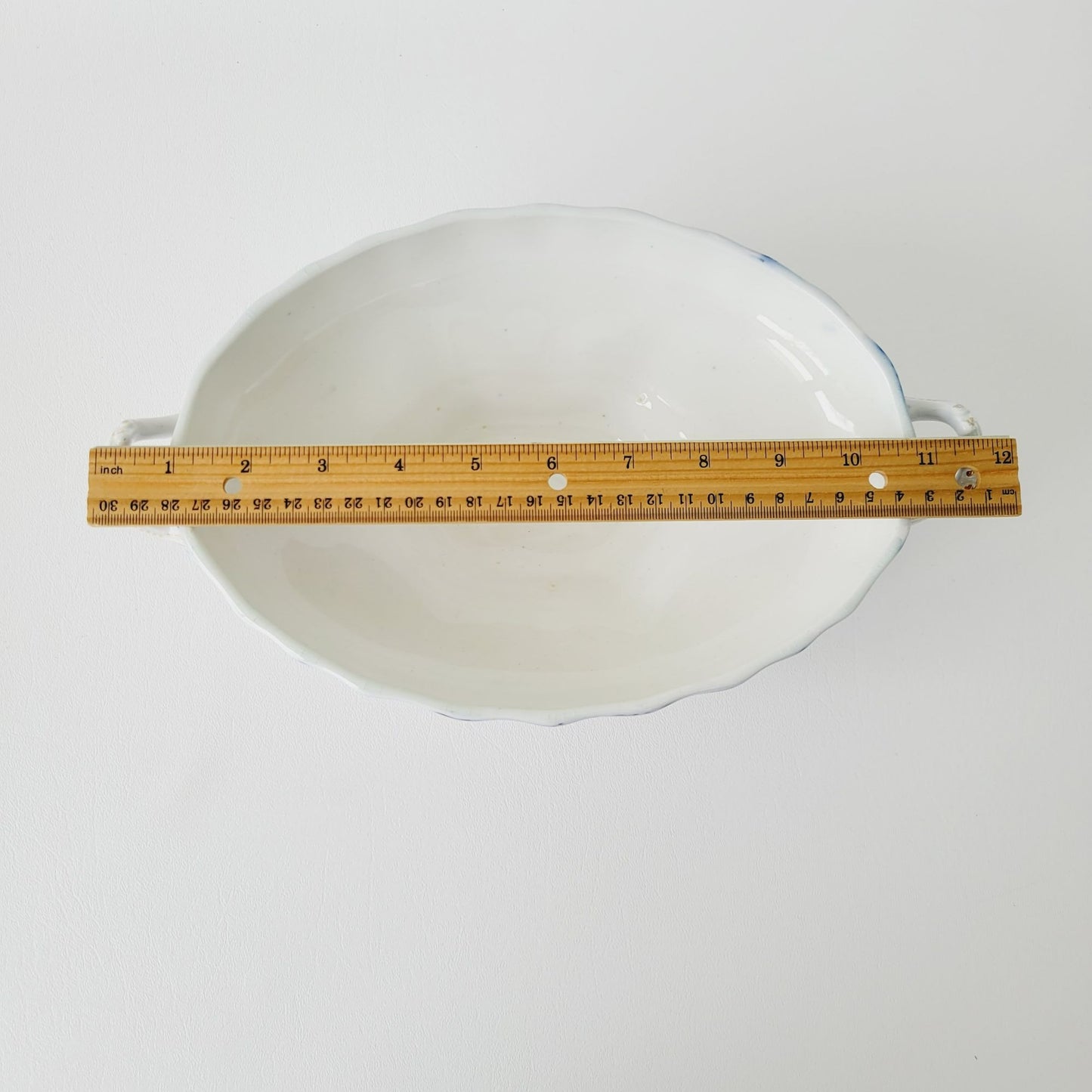 Antique J&G Meakin York Flow Blue Covered Dish