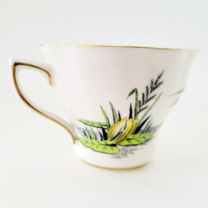 Rosina Water Lily Teacup & Saucer July Flower of the Month, Made in England