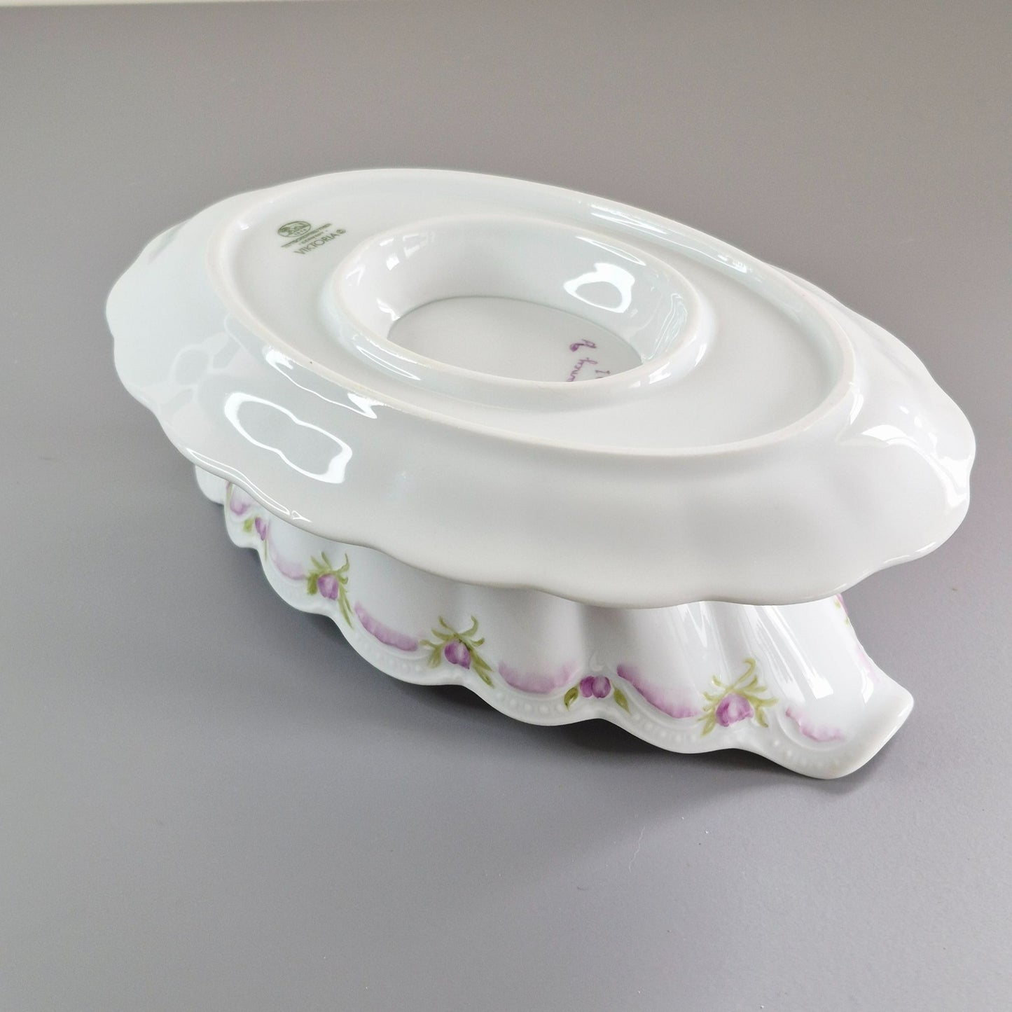 Hutschenreuther "Viktoria" Gravy Boat & Plate, c.1990s Germany