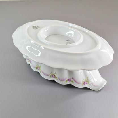 Hutschenreuther "Viktoria" Gravy Boat & Plate, c.1990s Germany
