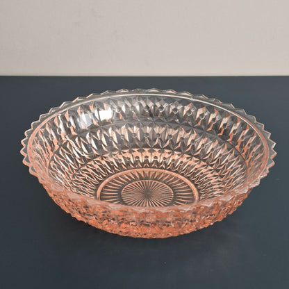 Jeannette HOLIDAY PINK Round Serving Bowl, c.1940-60s USA