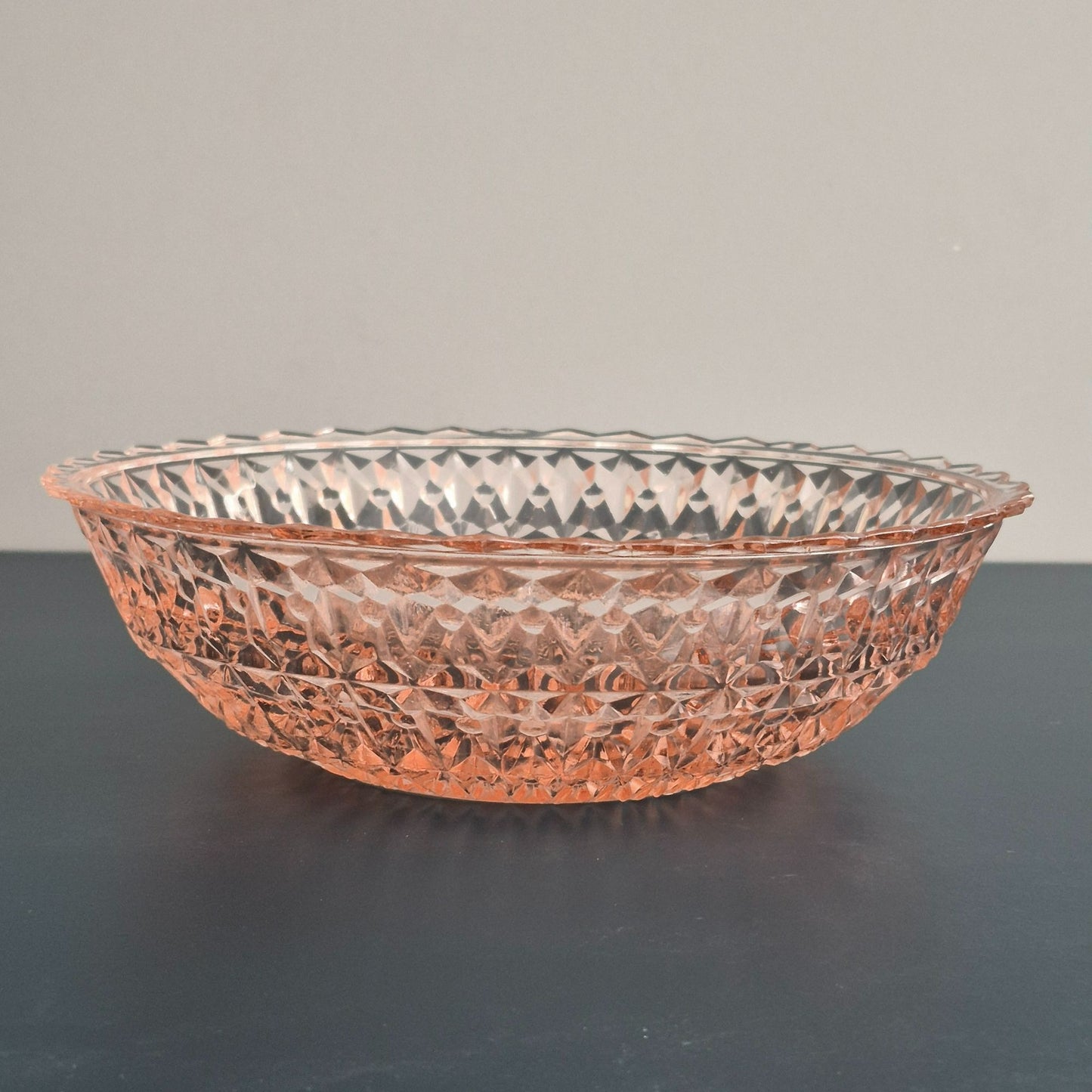 Jeannette HOLIDAY PINK Round Serving Bowl, c.1940-60s USA