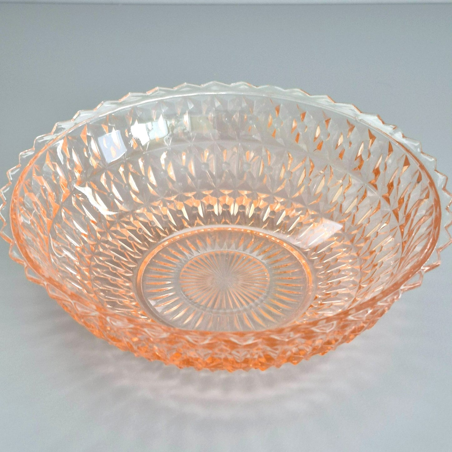 Jeannette HOLIDAY PINK Round Serving Bowl, c.1940-60s USA
