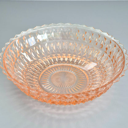 Jeannette HOLIDAY PINK Round Serving Bowl, c.1940-60s USA