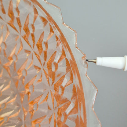 Jeannette HOLIDAY PINK Round Serving Bowl, c.1940-60s USA