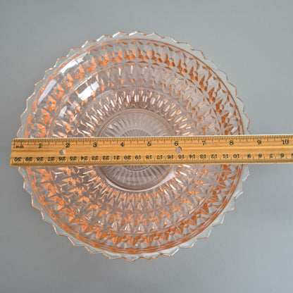 Jeannette HOLIDAY PINK Round Serving Bowl, c.1940-60s USA