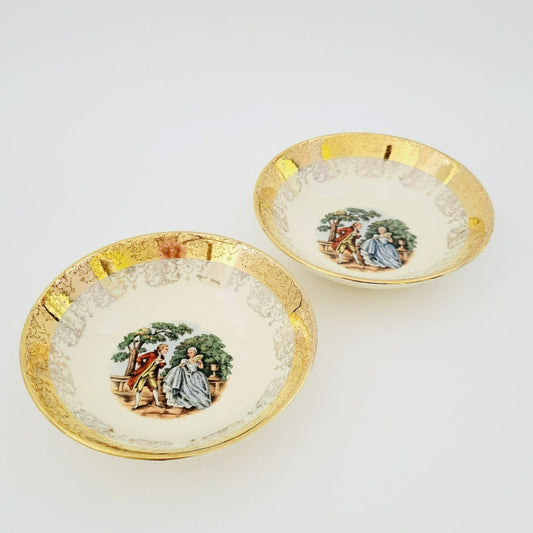Sabin Crest-O-Gold George & Martha Dessert Bowl Set of 2