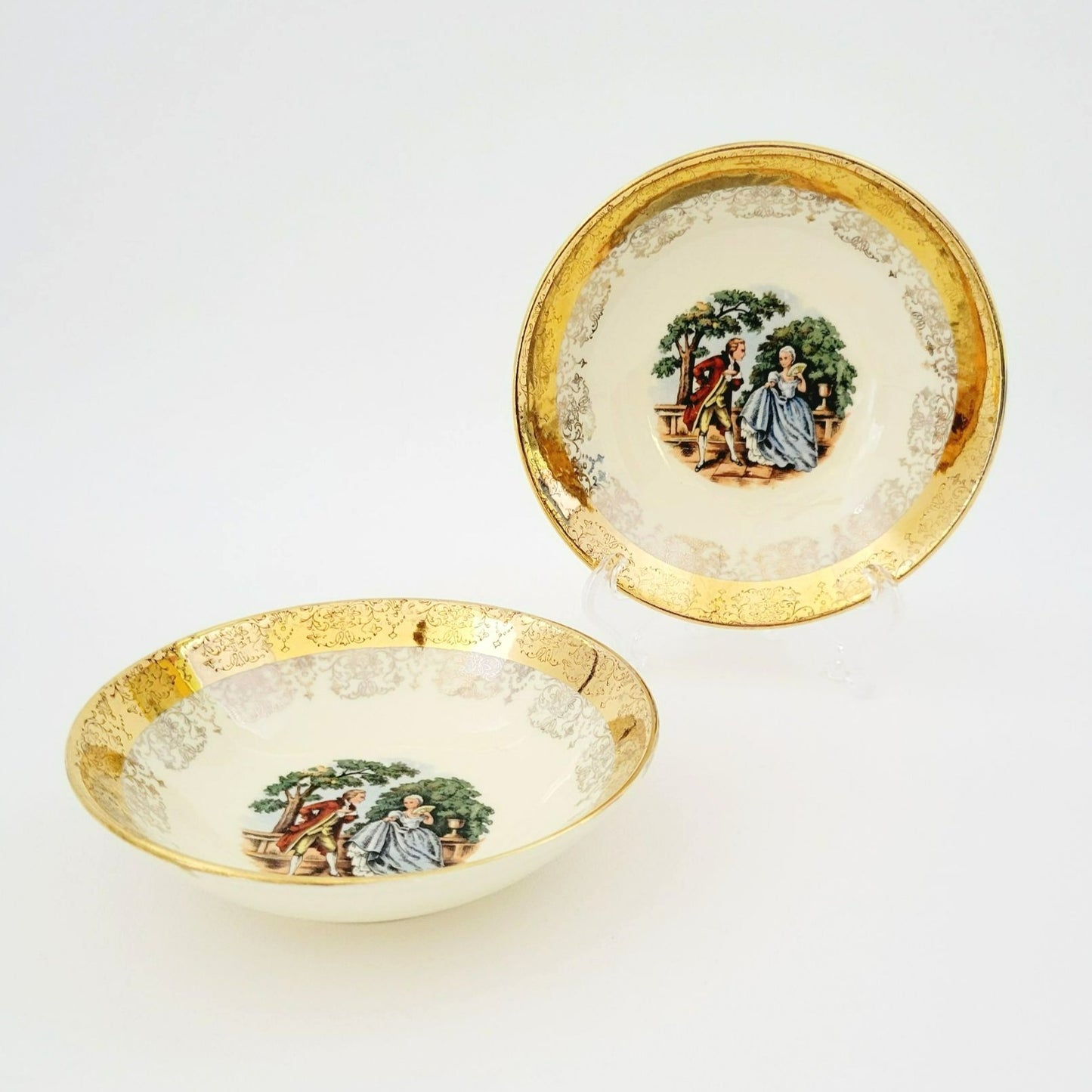 Sabin Crest-O-Gold George & Martha Dessert Bowl Set of 2