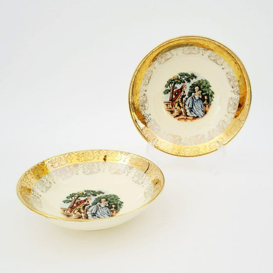 Sabin Crest-O-Gold George & Martha Dessert Bowl Set of 2