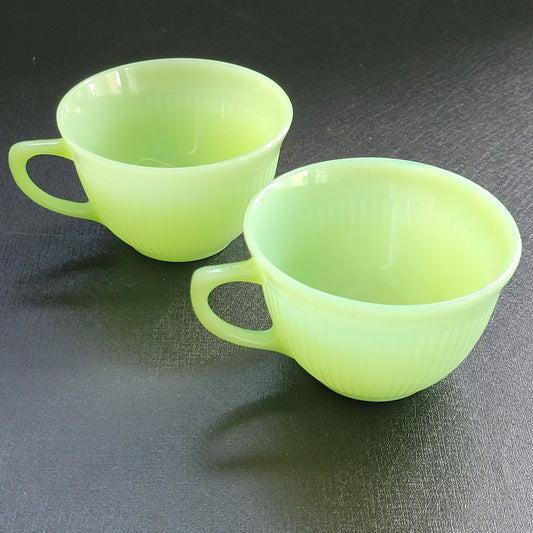 Fire King Jadeite Cup Set of 2, c.1951-61 USA