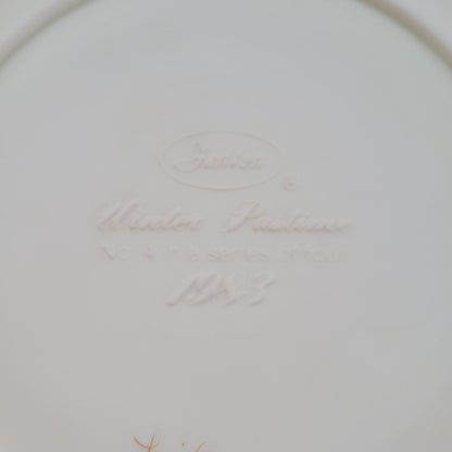 Fenton Milk Glass Currier & Ives Winter Pastime Plate, c.1983 USA