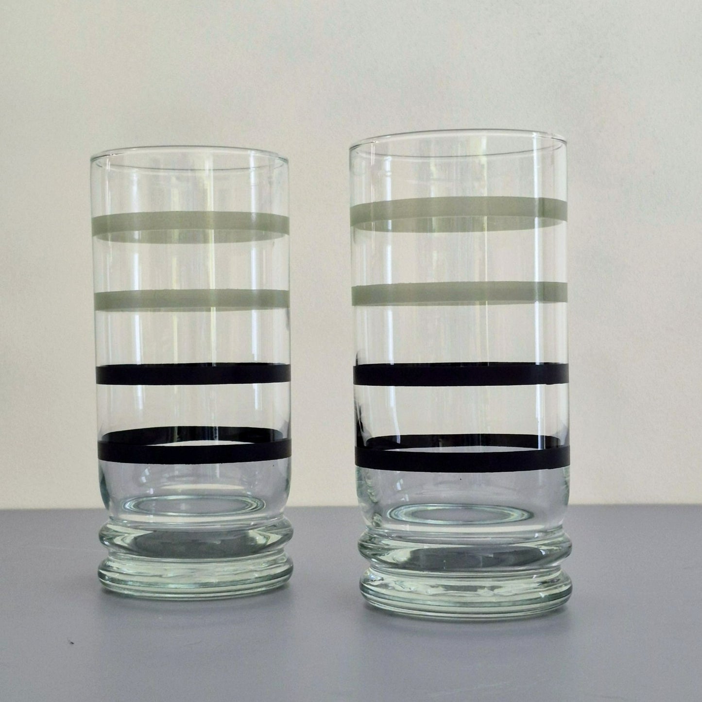 Pfaltzgraff "Sphere" Glass Tumbler Set of 2, c.2001-07