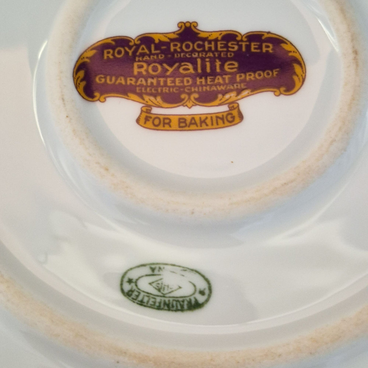 Royal Rochester "Golden Pheasant" 9" Pie Baking Plate, USA Made