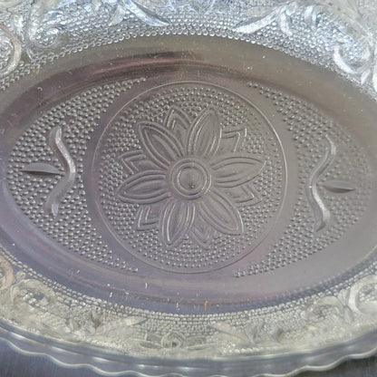 Anchor Hocking Sandwich Clear 8" Oval Serving Bowl, c.1940-60 USA
