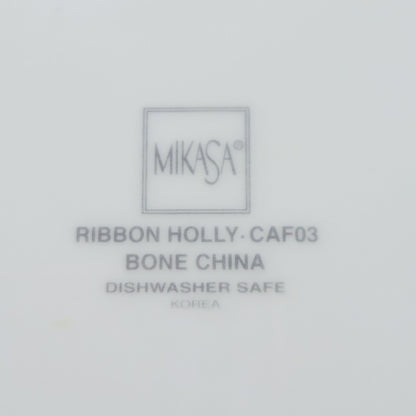 Mikasa Ribbon Holly 9" Oval Relish / Butter Tray