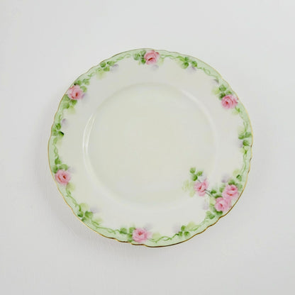 Hutschenreuther Hand Painted Green Bread Plate,  c.1925-39 Germany