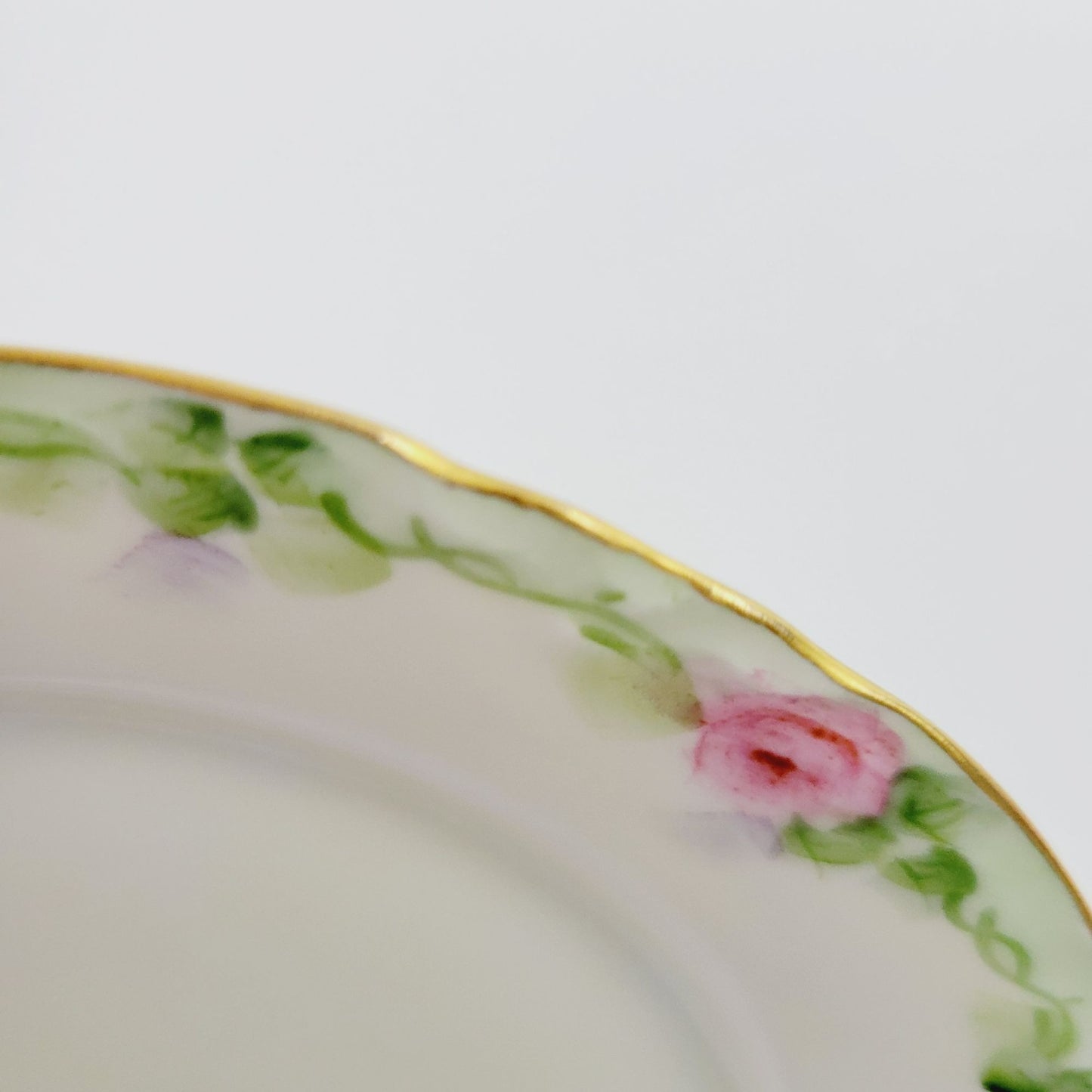 Hutschenreuther Hand Painted Green Bread Plate,  c.1925-39 Germany