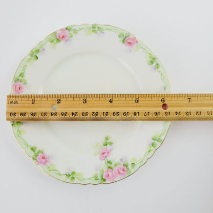 Hutschenreuther Hand Painted Green Bread Plate,  c.1925-39 Germany