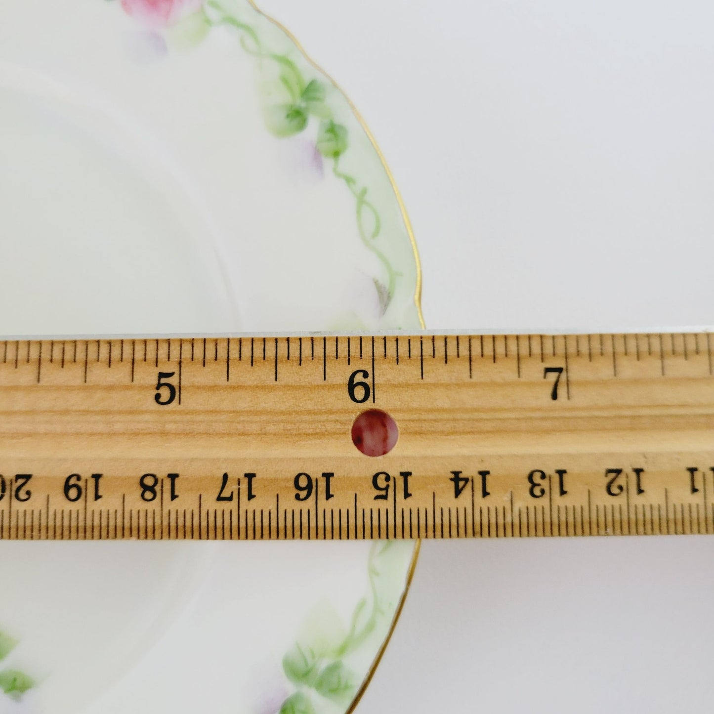 Hutschenreuther Hand Painted Green Bread Plate,  c.1925-39 Germany