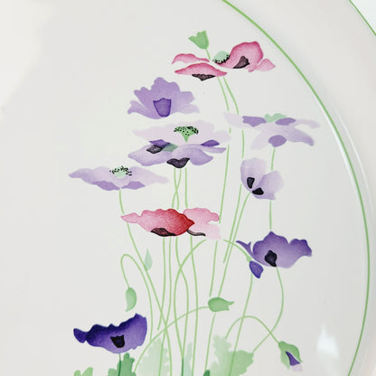 Block Bernarda 12" Round Serving Platter, Artist's Garden Midsummer Watercolor