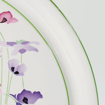 Block Bernarda 12" Round Serving Platter, Artist's Garden Midsummer Watercolor