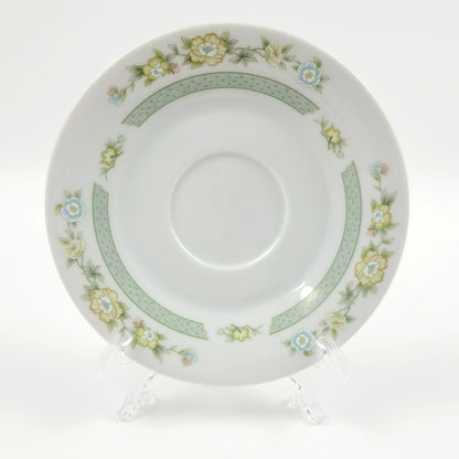 Vintage Shabby Chic Teacup & Saucer, 2 Sets, Pastel Floral, Made in Japan by Fashion Royale, Ashley Pattern