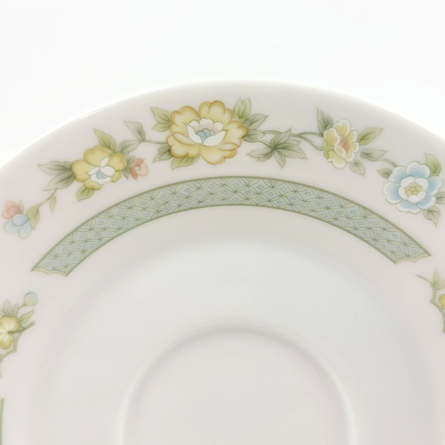 Vintage Shabby Chic Teacup & Saucer, 2 Sets, Pastel Floral, Made in Japan by Fashion Royale, Ashley Pattern
