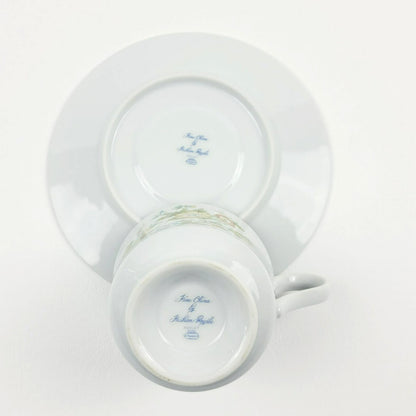 Vintage Shabby Chic Teacup & Saucer, 2 Sets, Pastel Floral, Made in Japan by Fashion Royale, Ashley Pattern
