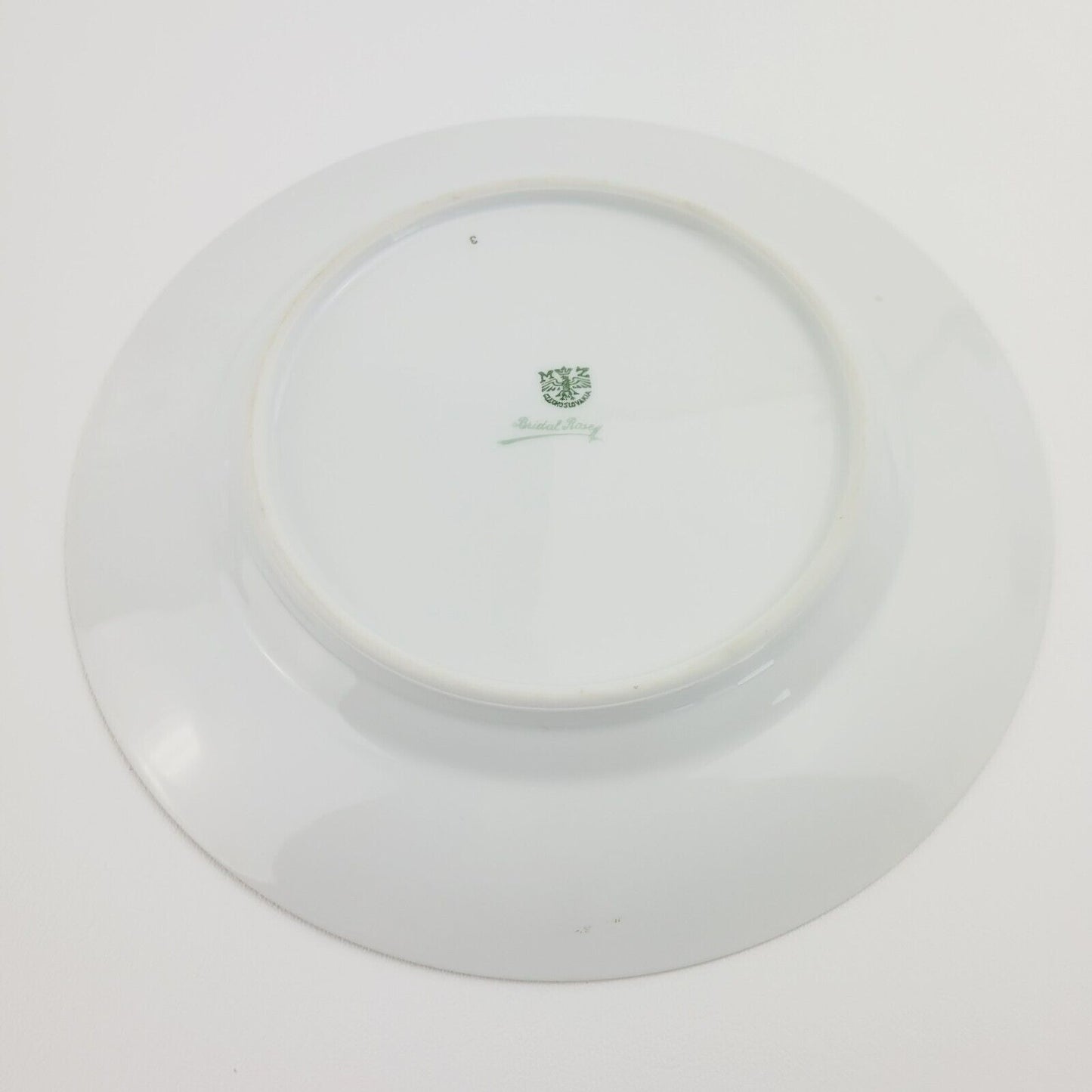MZ Bridal Rose Floral Dinner Plate, Made in Czechoslovakia